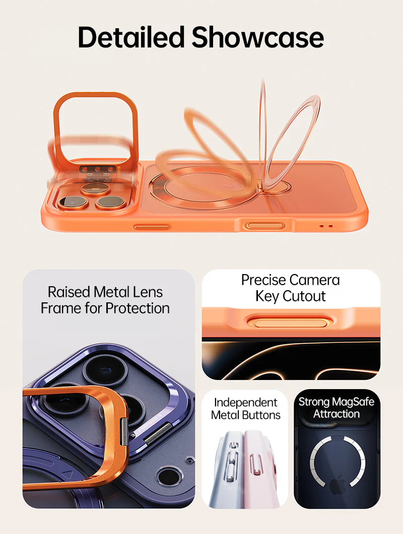 Magnetic Case with 360 Rotatable Ring Stand
