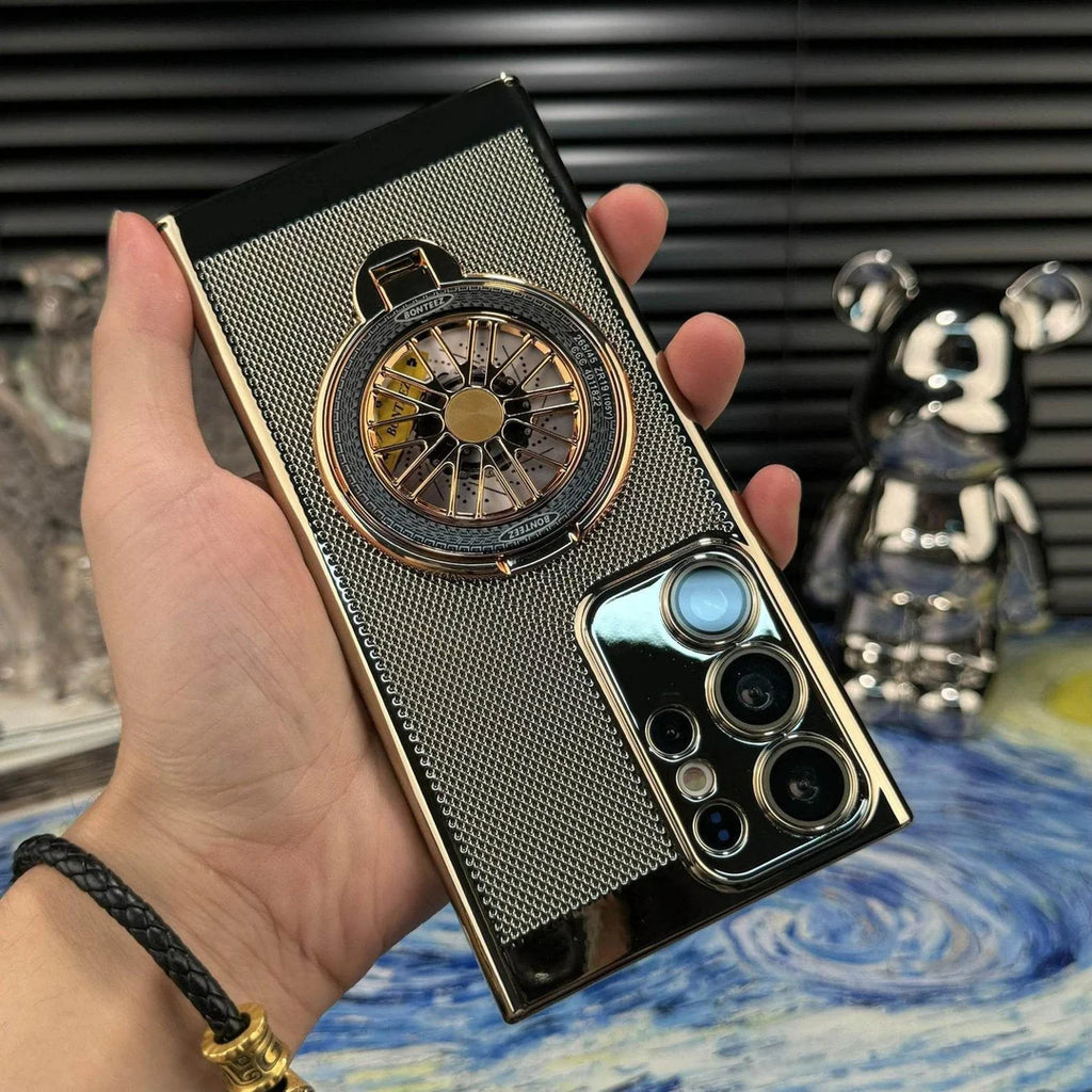 Spin Rotating Wheel Stand Case