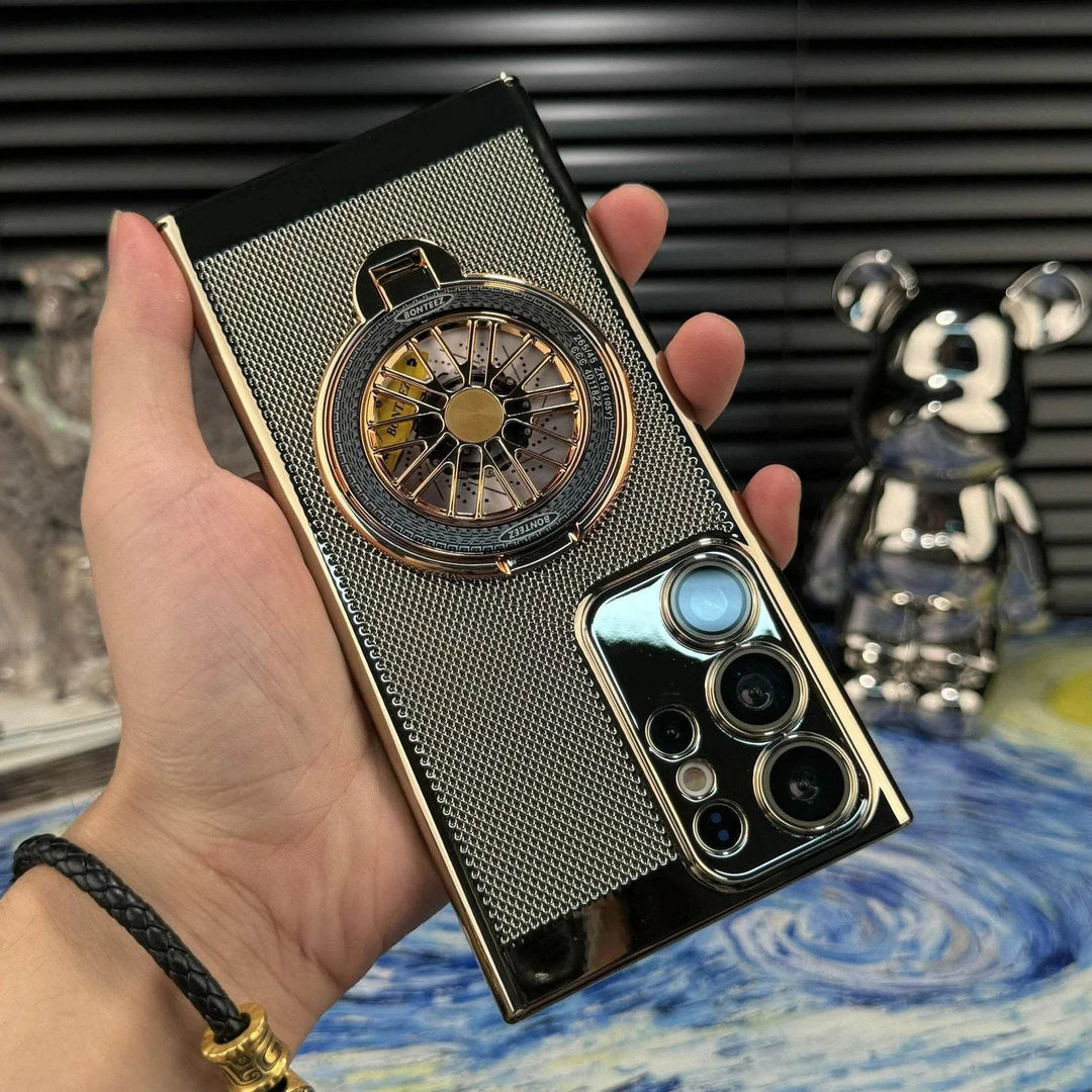 Spin Rotating Wheel Stand Case