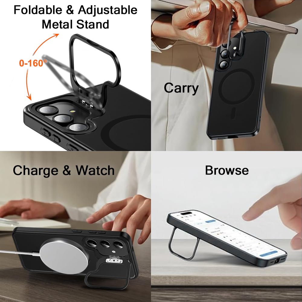 Hybrid Matte Frosted Case With Built-in Stand