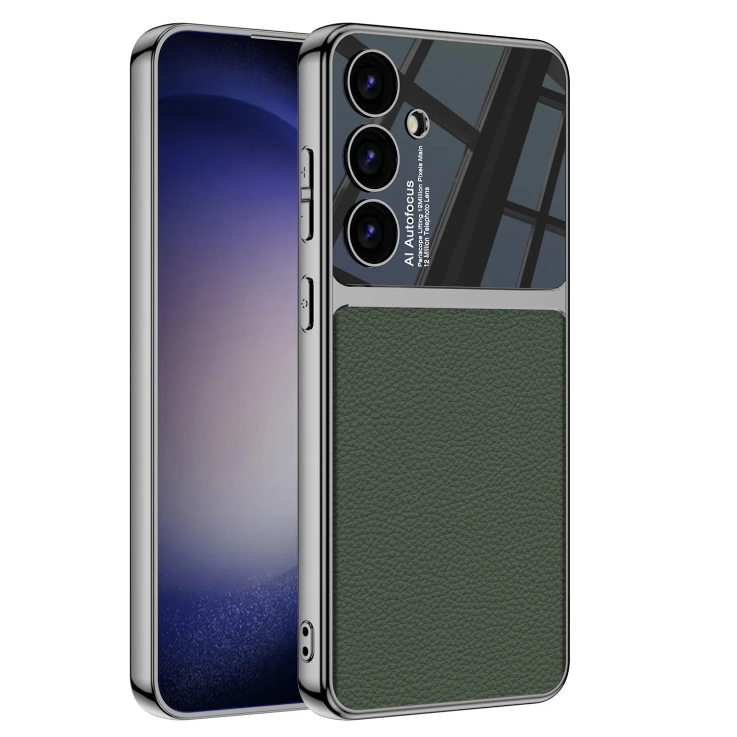 Electroplated PU Leather Shell Case
