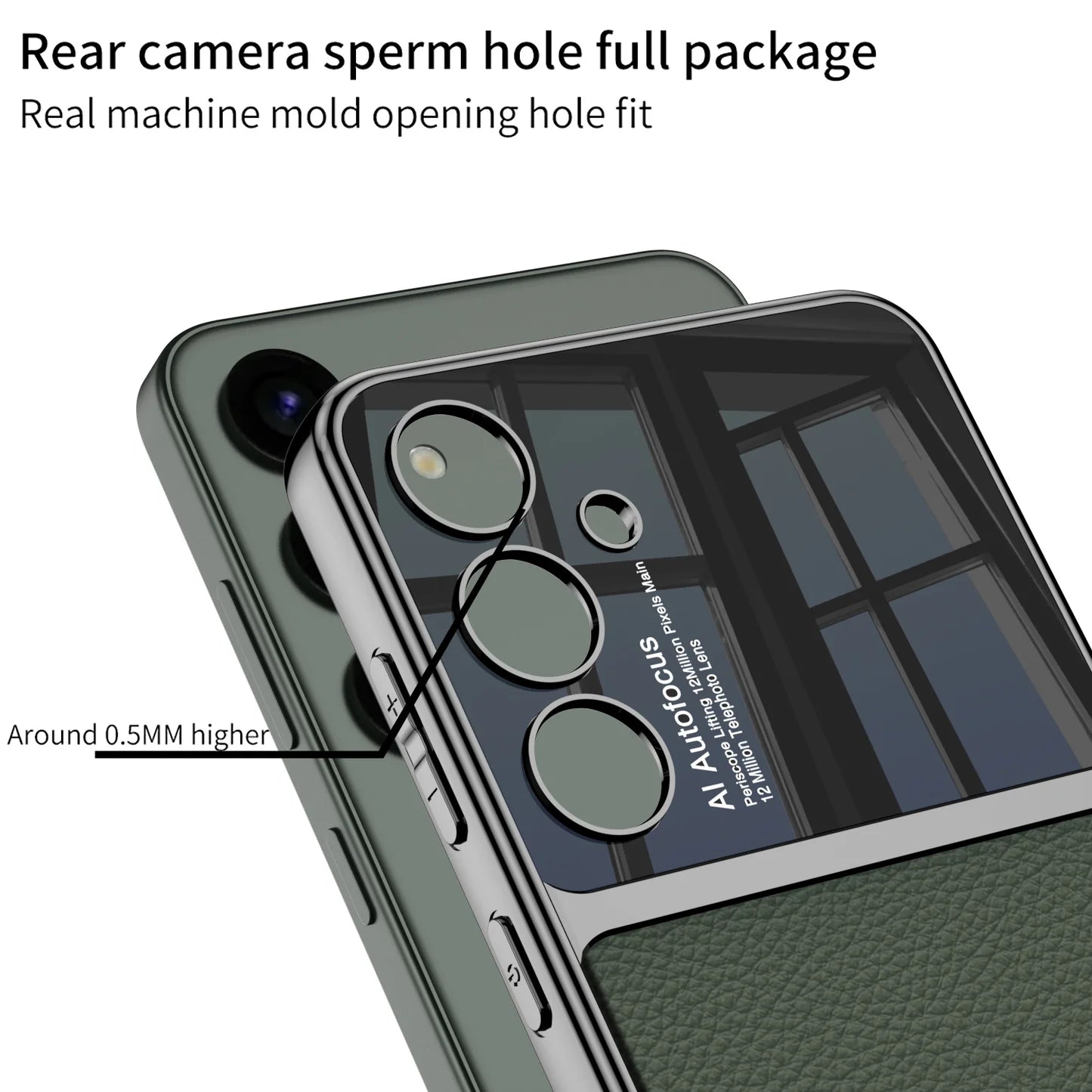 Electroplated PU Leather Shell Case