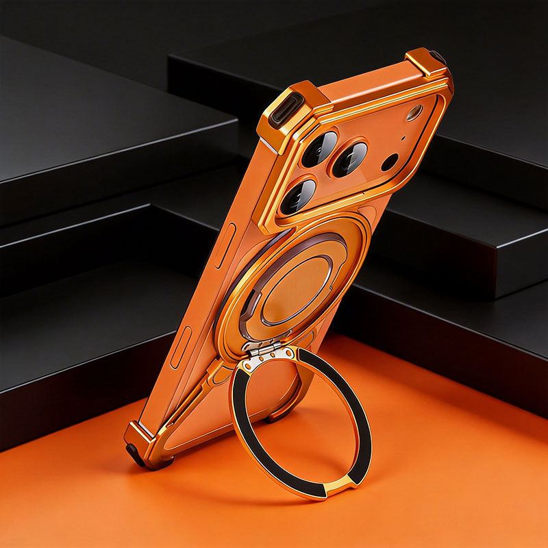 Frameless Magnetic Shockproof Case with 360° Kickstand