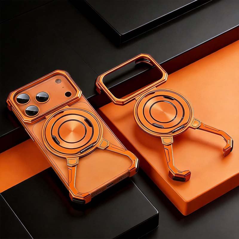 Frameless Magnetic Shockproof Case with 360° Kickstand