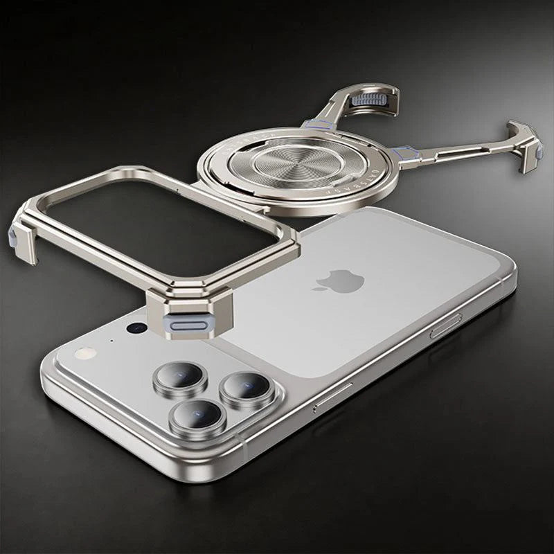 Frameless Magnetic Shockproof Case with 360° Kickstand