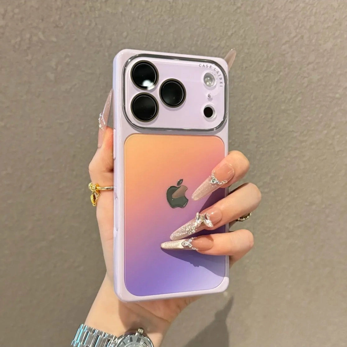 Gradient Contrast Crystal Lens Case