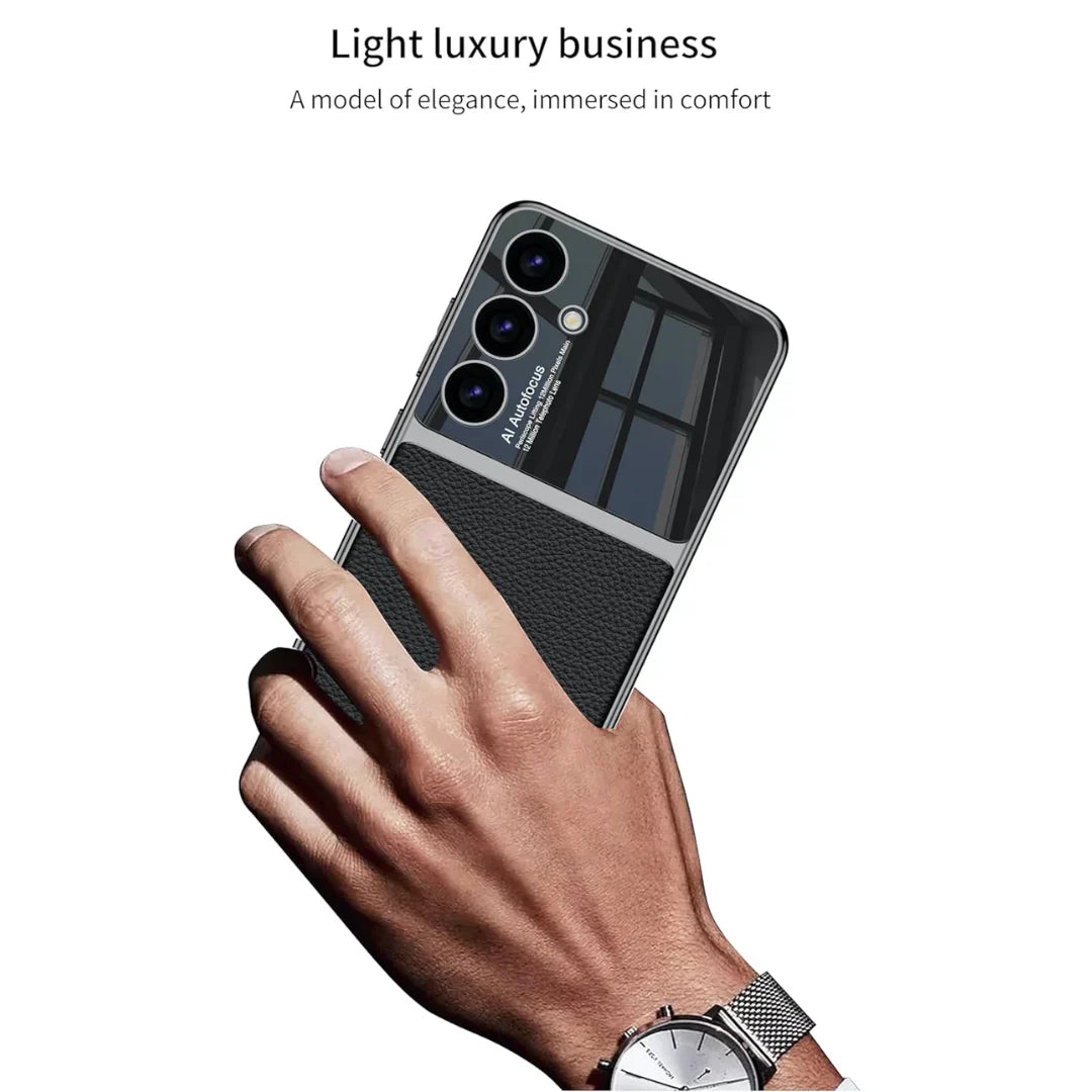 Electroplated PU Leather Shell Case