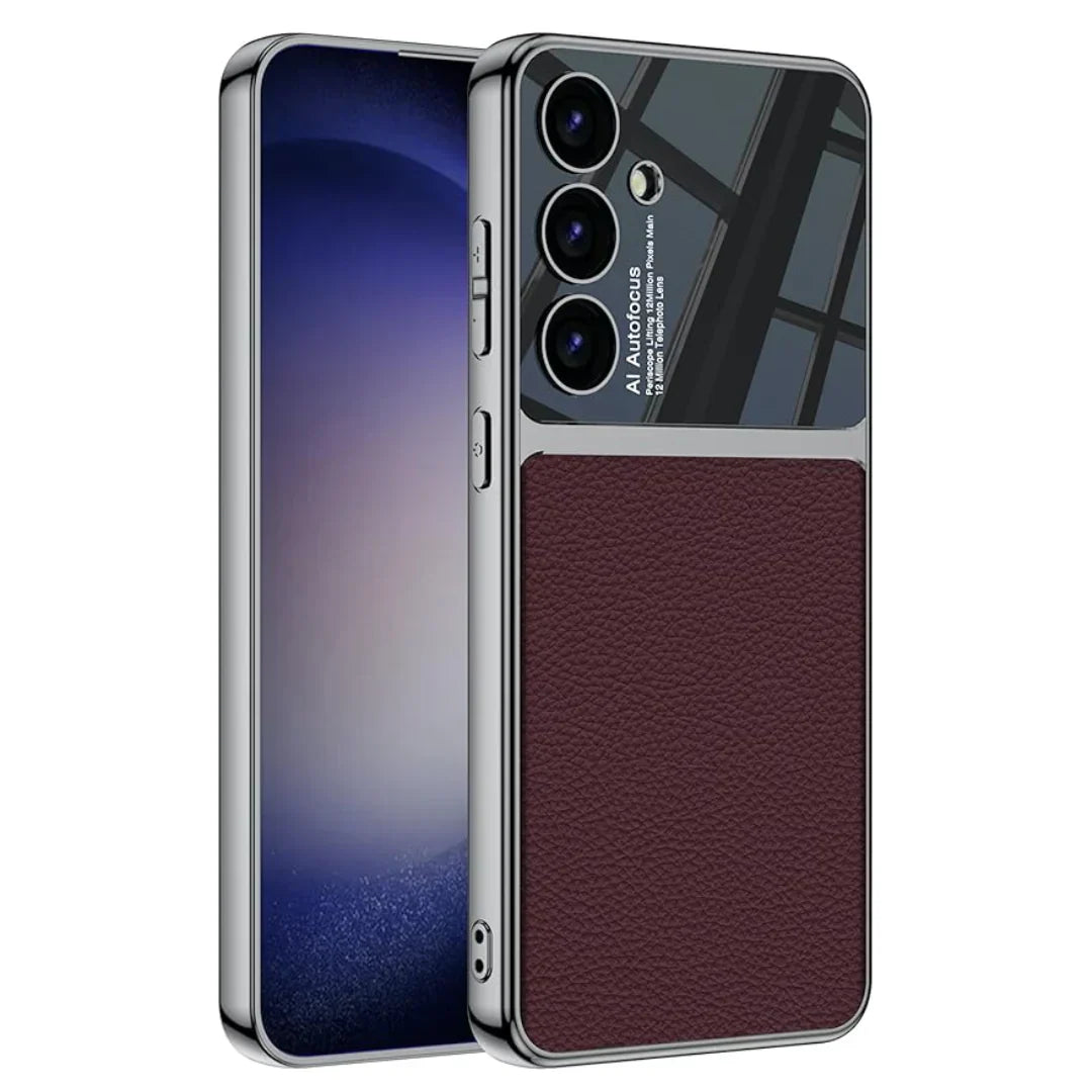 Electroplated PU Leather Shell Case