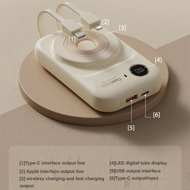 Retro Snap Charge Power Bank (10,000 mah)