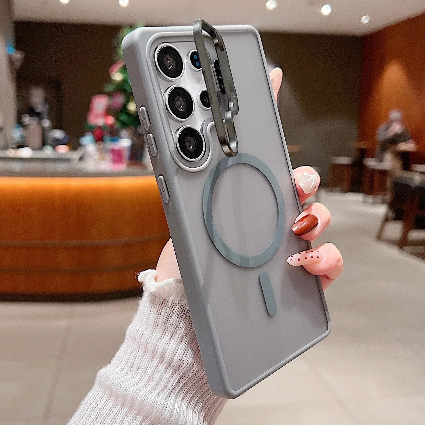 Hybrid Matte Frosted Case With Built-in Stand