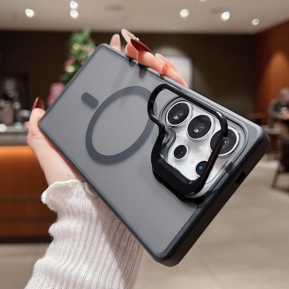 Hybrid Matte Frosted Case With Built-in Stand