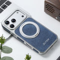 Frosted Leather Magnetic Ring Case