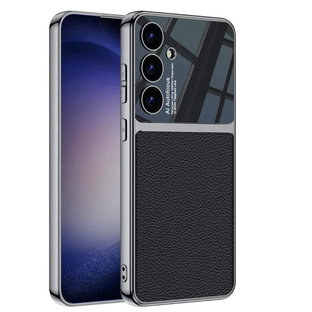 Electroplated PU Leather Shell Case