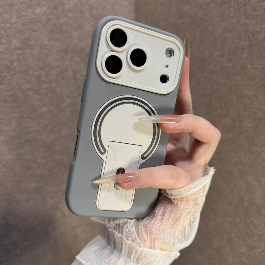 Matte Liquid Shell Invisible Bracket Case