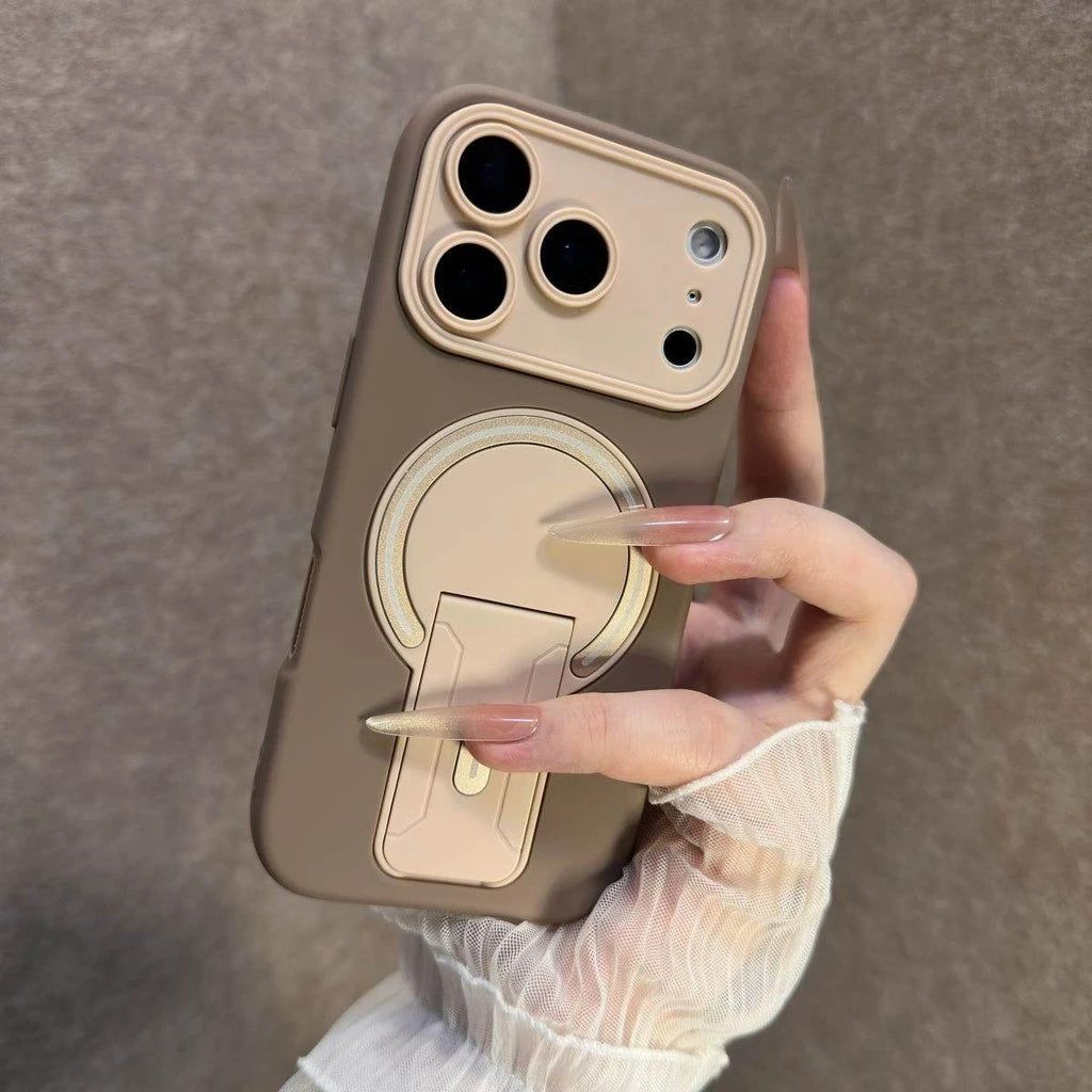 Matte Liquid Shell Invisible Bracket Case